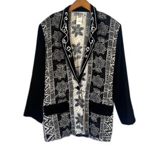 Facets by Mirrors Vintage Southwestern Lightweight‎ Dressy Cardigan Size Medium